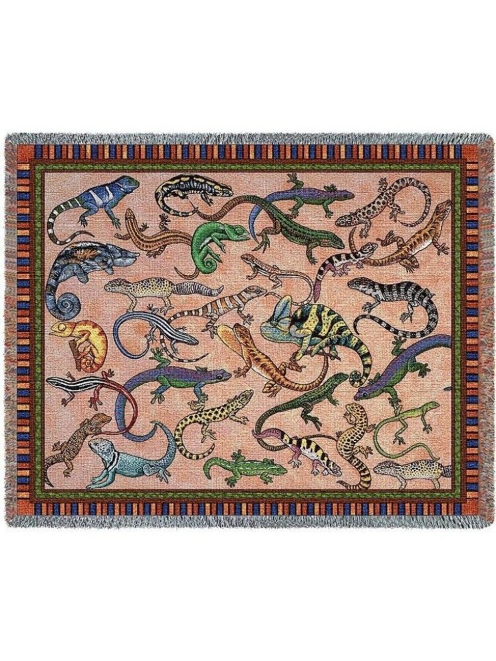 New Lizard Lizards Heavy Afghan Cotton Gift Throw Blanket Iguana Gecko Reptile